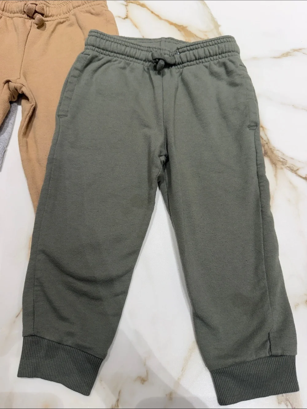 Carter’s Kids Cozy Jogger Pants - Gray, Tan & Olive 24 months